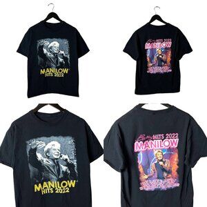 2022 Barry Manilow Hits Concert T Shirt Adult Black Medium M American Singer